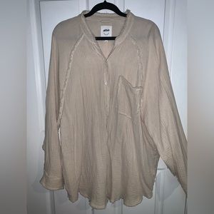 Aerie Pool-To-Party Coverup/ Button Up Shirt